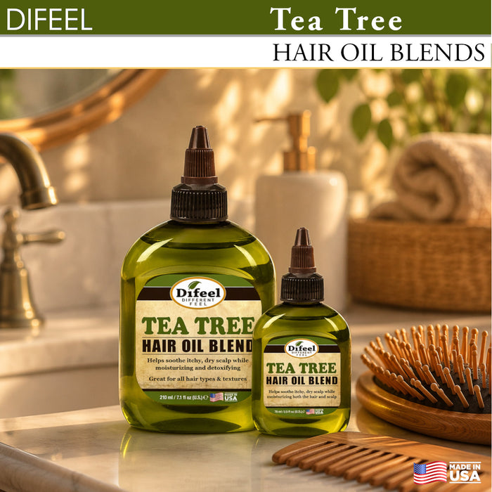 Difeel Tea Tree Hair Oil Blend - Travel Size 2.5 oz.s