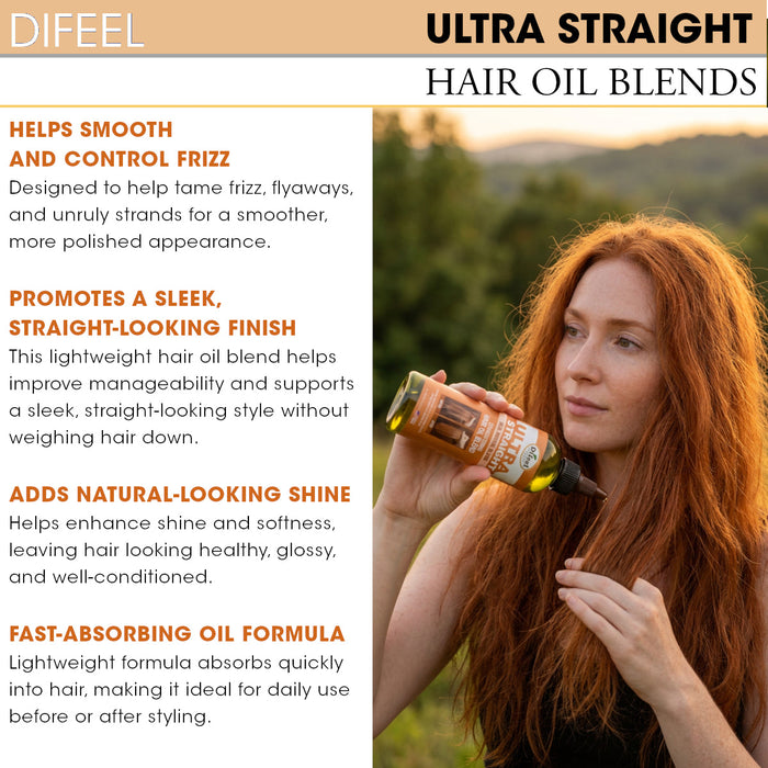 Difeel Premium Ultra Straight Hair Oil Blend 8 oz