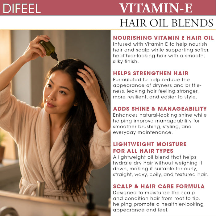Difeel Vitamin E Hair Oil Blend 7.1 oz. (PACK OF 2)