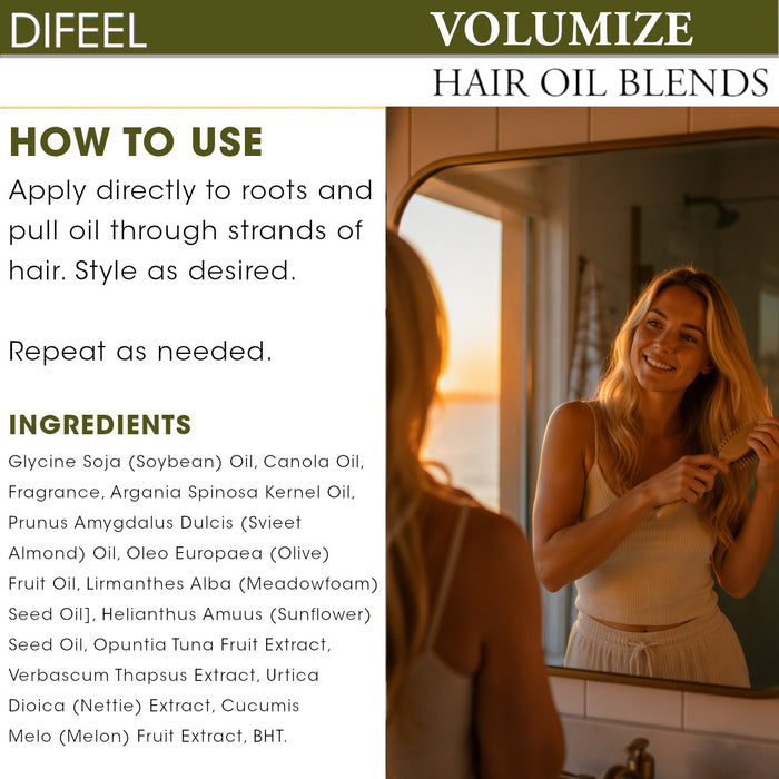 Difeel Volumize Hair Oil Blend 7.1 oz.