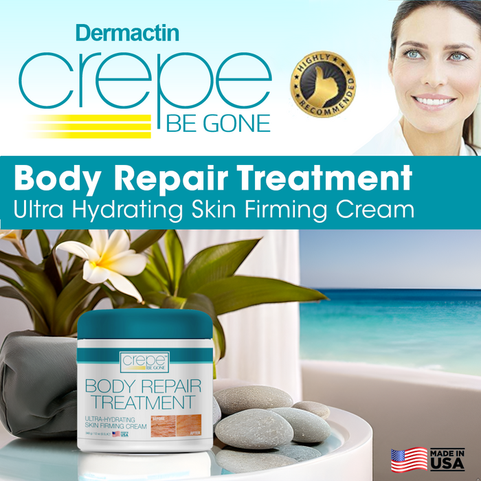 Crepe Be Gone Body Repair Treatment Ultra Hydrating Skin Firming Cream - Large 12 ounce
