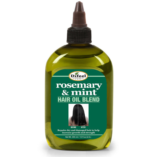 Difeel Rosemary and Mint Hair Oil Blend with Biotin - Large 12 oz.