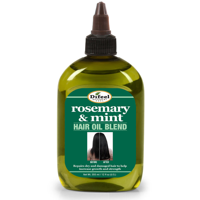 Difeel Rosemary and Mint Hair Oil Blend with Biotin - Large 12 oz.