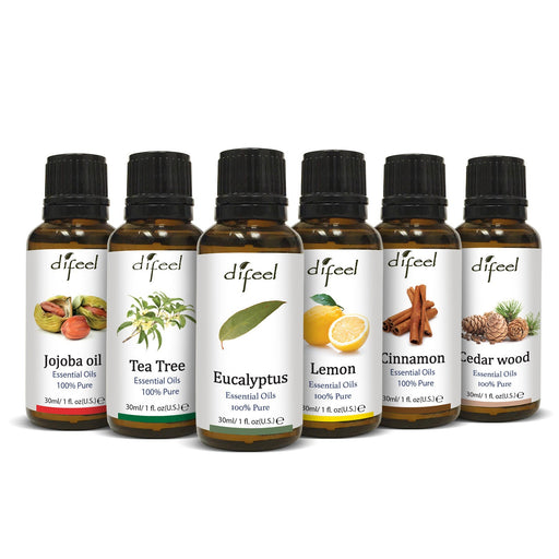 Difeel 100% Pure Essential Oils - Deluxe 6 Piece Essential Oil Kit (6-Piece Set)