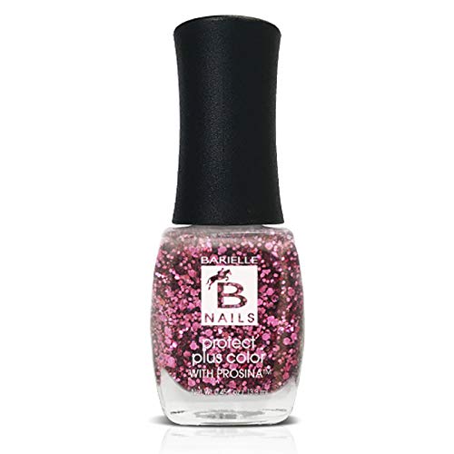 Princess Pink (A Sparkly Pink Glitter) - Protect+ Nail Color w/ Prosina - Barielle - America's Original Nail Treatment Brand