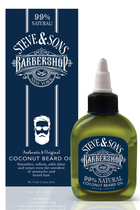 Steve & Sons Barbershop Beard Oil Coconut 2.5 oz.