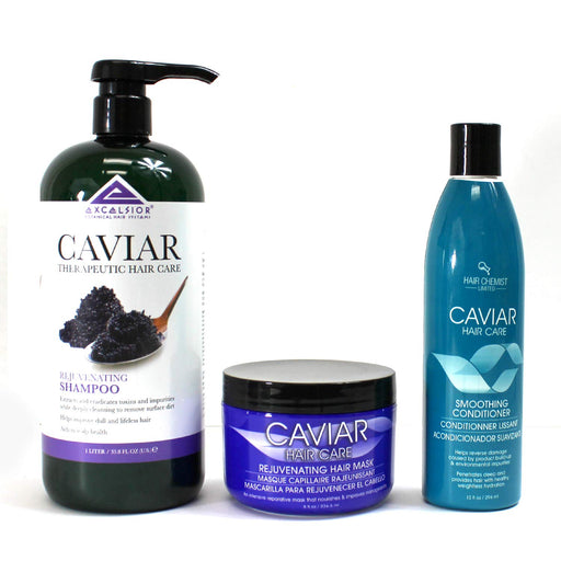 Excelsior Caviar Therapeutic Hair Care Shampoo, Conditioner & Hair Mask 3-PC SET