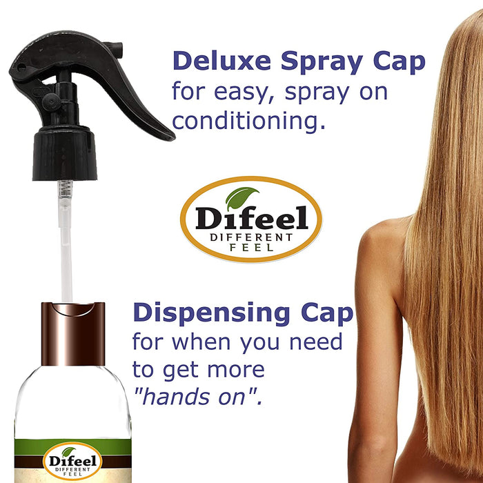 Difeel Pro Growth Leave in Conditioning Spray with 100% Natural Castor Oil 6 oz.