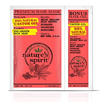 Natures Spirit Hair Mask Castor 1 oz. Packet & 3ml Oil