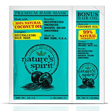 Natures Spirit Hair Mask Coconut 1 oz. Packet & 3ml Oil