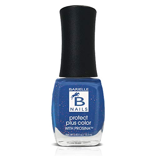 Falling Star (A  Marine Blue w/ Gold Glitter) - Protect+ Nail Color w/ Prosina - Barielle - America's Original Nail Treatment Brand