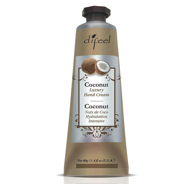 Difeel Luxury Moisturizing Hand Cream - Coconut Oil 1.4 Ounce (12 Pack)