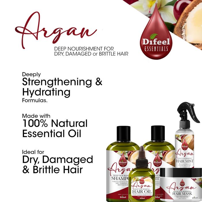 Difeel Essentials Deep Nourishing Argan Hair Oil 2.5 oz.