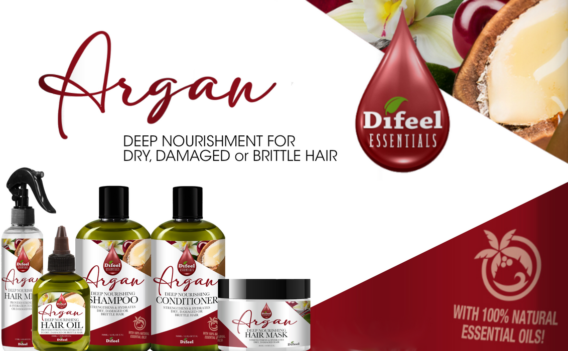 Difeel Essentials Deep Nourishing Argan Hair Oil 2.5 oz.