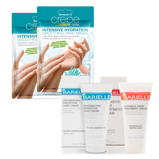 Barielle Intensive Hand Repair System 4-PC Intense Hand Treatment Collection - Includes 2 Hand Masks, and 2 Hand Treatment Creams - Barielle - America's Original Nail Treatment Brand
