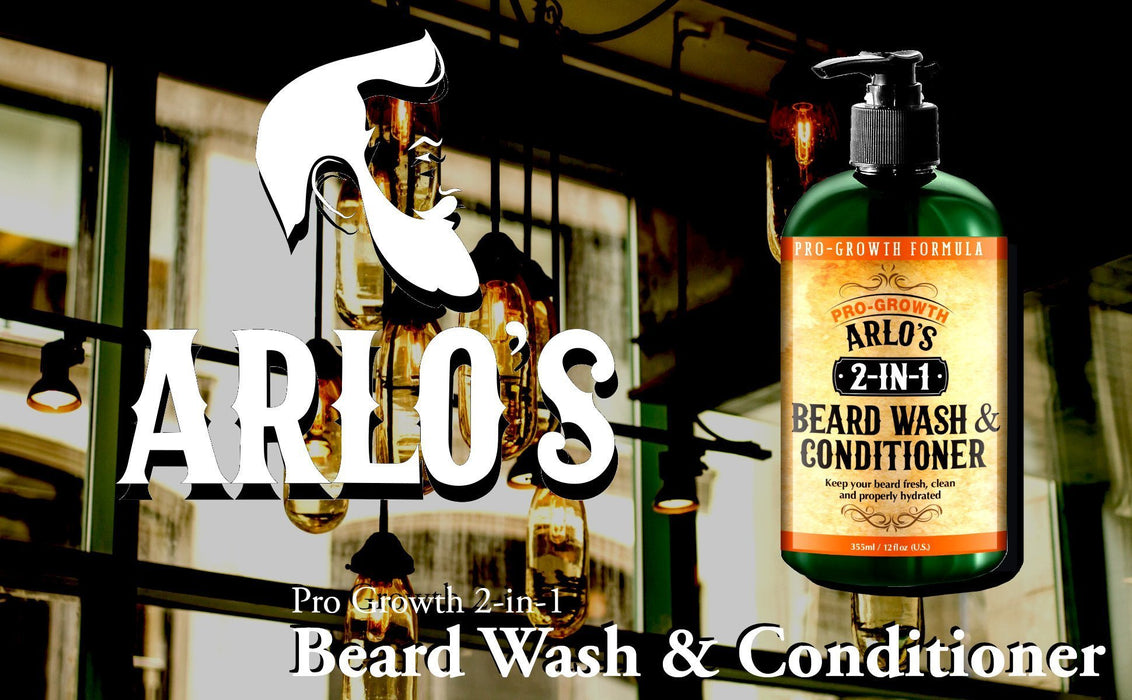 Arlo's 2-in-1 Beard Wash and Conditioner 12 oz. - Pro Growth Formula (6-PACK)
