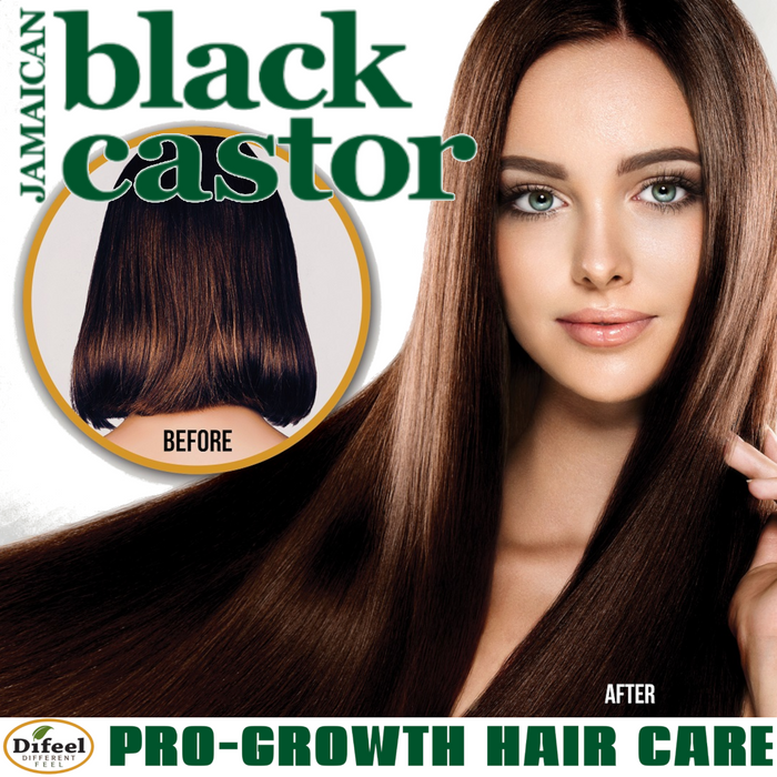 Difeel Jamaican Black Castor Superior Growth 4-PC Hair Treatment Set - Includes 12 oz Shampoo, 12 oz Hair Mask , 2.5 oz. Root Stimulator & 2.5 oz. Hair Oil