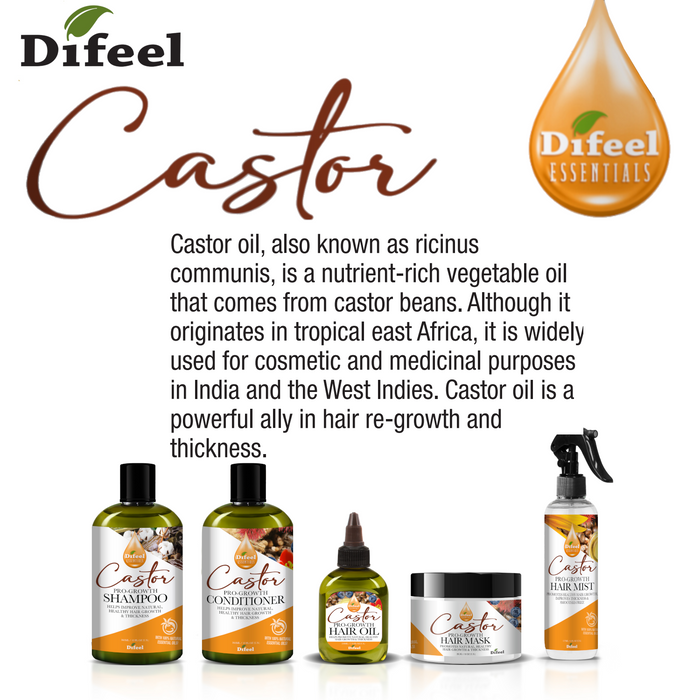 Difeel Essentials Pro-Growth Castor Shampoo 12 oz.