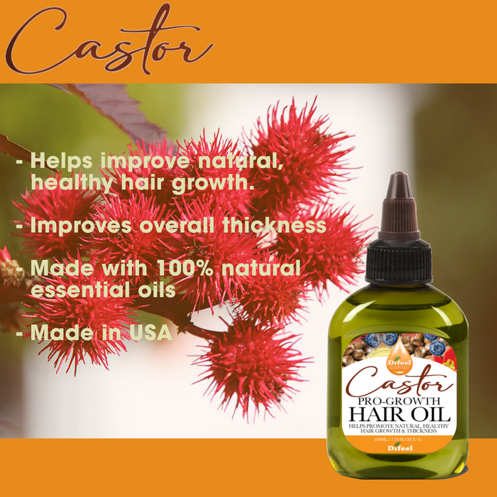 Difeel Essentials Pro-Growth Castor Hair Oil 2.5 oz.