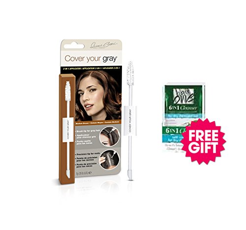 Cover Your Gray 2in1 Mascara & Sponge Tip - Med Brown & FREE Coconut Hair Pkt