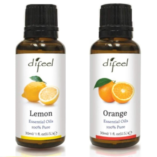 Difeel Natural Essential Oils Citrus 2PC Collection: Orange & Lemon Oils