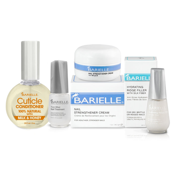 Barielle Miracle Nail Fixers Set: 4PC Nail Strengthening & Treatment Collection - Barielle - America's Original Nail Treatment Brand
