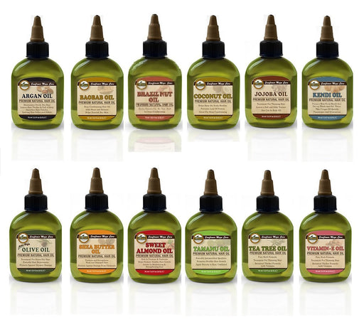 Difeel Premium Natural Hair Oil Collection - Complete 12 Piece Set