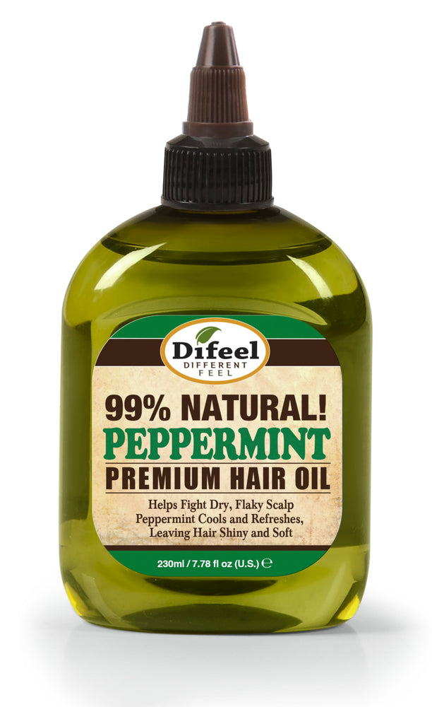 Difeel Premium Natural Hair Oil - Peppermint Oil 8 oz. (PACK OF 4)