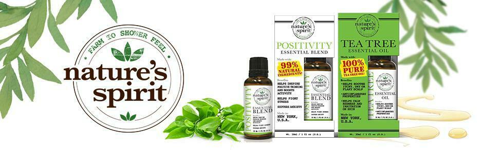 Nature's Spirit 100% Natural Essential Oils- Argan,Coconut, Olive & Tea Tree Oil