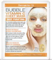Dermactin-TS Facial Bubble Sheet Mask w/Vitamin C, Helps Fight Aging Signs 2PK