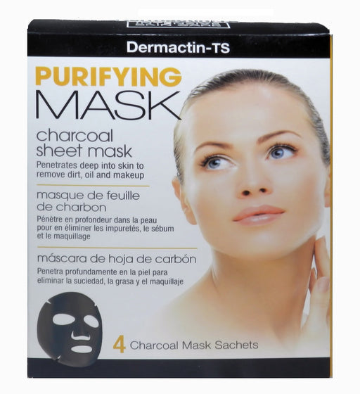 Dermactin-TS Pore Refining Charcoal Sheet Mask 4CT 6PK