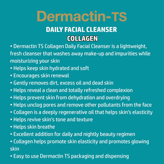 Dermactin-TS Daily Facial Cleanser w/Collagen 5.85oz 6PK