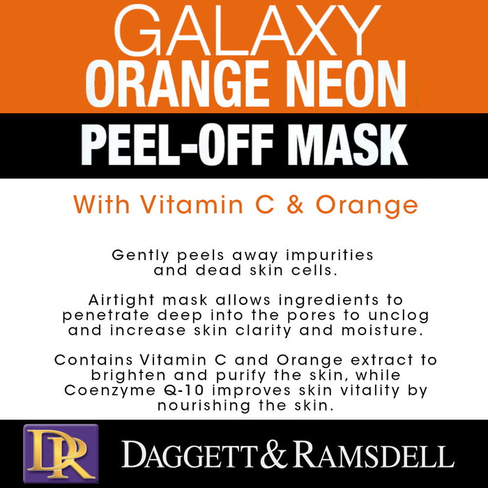 Daggett & Ramsdell Galaxy Orange Neon Peel Off Facial Mask with Vitamin C & Orange 1.76 oz
