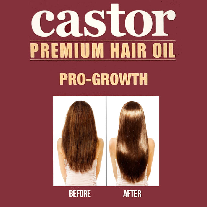 Difeel Pro-Growth with Castor Oil 3-PC Hair Care Set - Shampoo 12oz, Conditioner 12oz, & Hair Oil 8oz