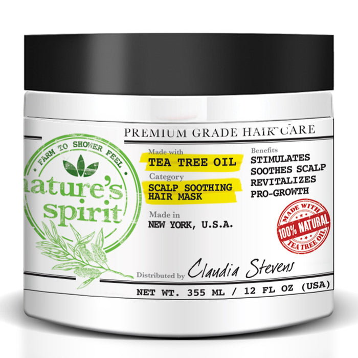 Natures Spirit Tea Tree Oil Shampoo 33.8 & Conditioner 33oz, Hair Mask 8oz & Hair Oil 8oz. 4-PC SET