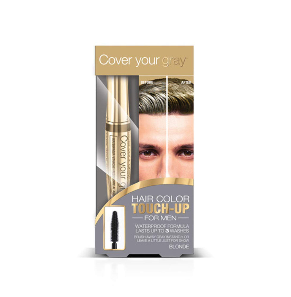 Cover Your Gray for Men Waterproof Brushin Hair Color Touchup- Blonde 2-PK