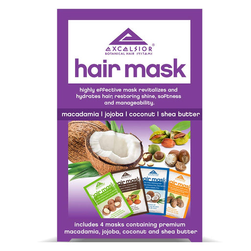Excelsior Hair Mask Pkt. Collection 4CT Macadamia, Jojoba, Coconut, & Shea 6PK