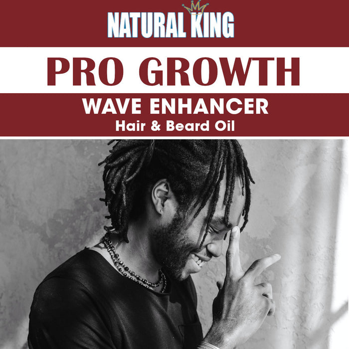 Natural King Wave Enhancer Pro-Growth Hair & Beard Oil 7 oz.