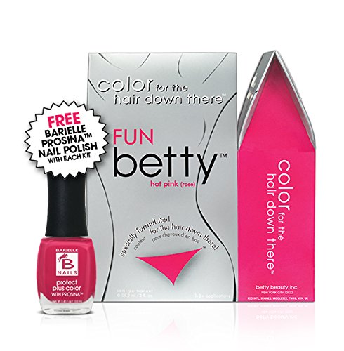 Fun Betty (Hot Pink) Intimate Hair Color Kit with Free Prosina Nail Polish