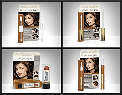Cover Your Roots Hair Touchup Megapack - 4 Piece Set - Medium Brown