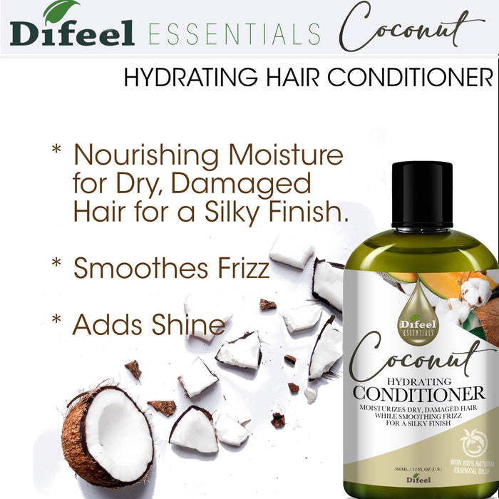 Difeel Essentials Hydrating Coconut Conditioner 12 oz.