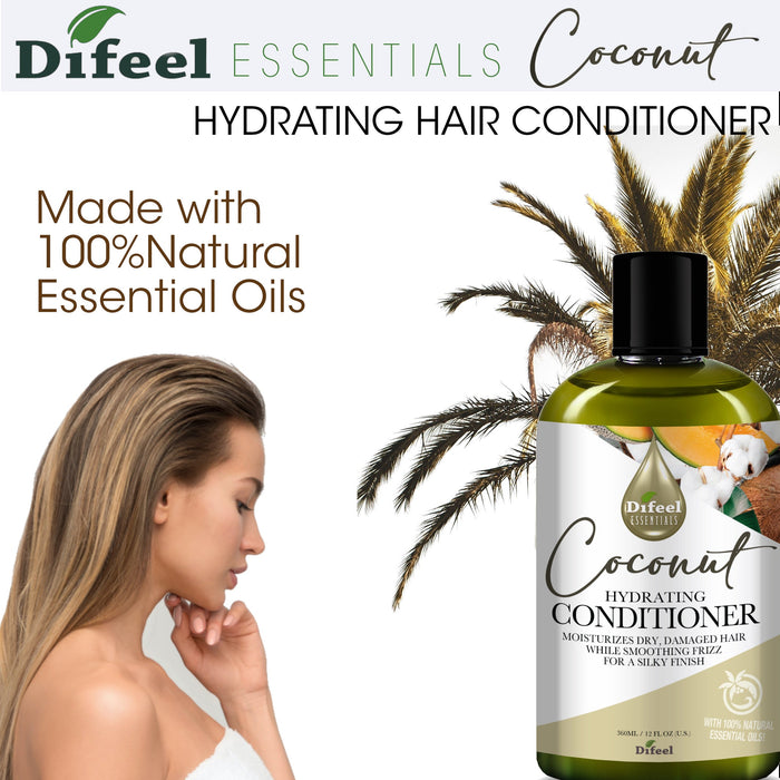 Difeel Essentials Hydrating Coconut Conditioner 12 oz.