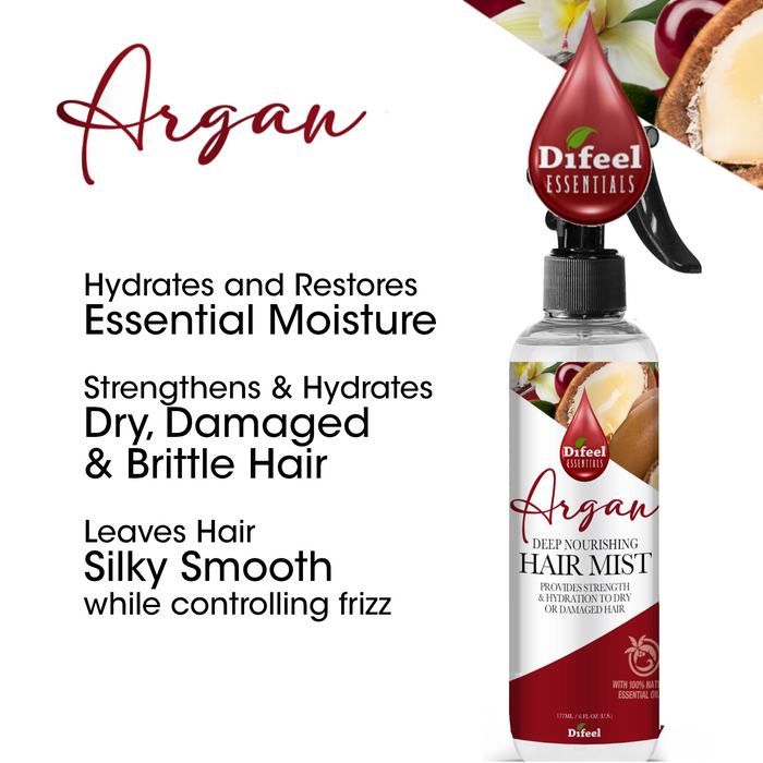 Difeel Essentials Deep Nourishing Argan Hair Mist 6 oz.