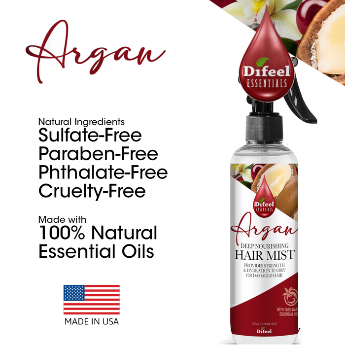 Difeel Essentials Deep Nourishing Argan Hair Mist 6 oz.