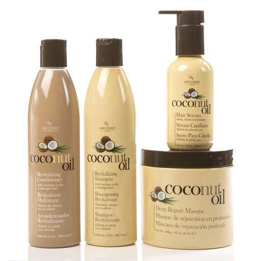 Hair Chemist Coconut Oil Hair Care 4 Piece Set - Revitalize And Nourish Dry Or Damaged Hair