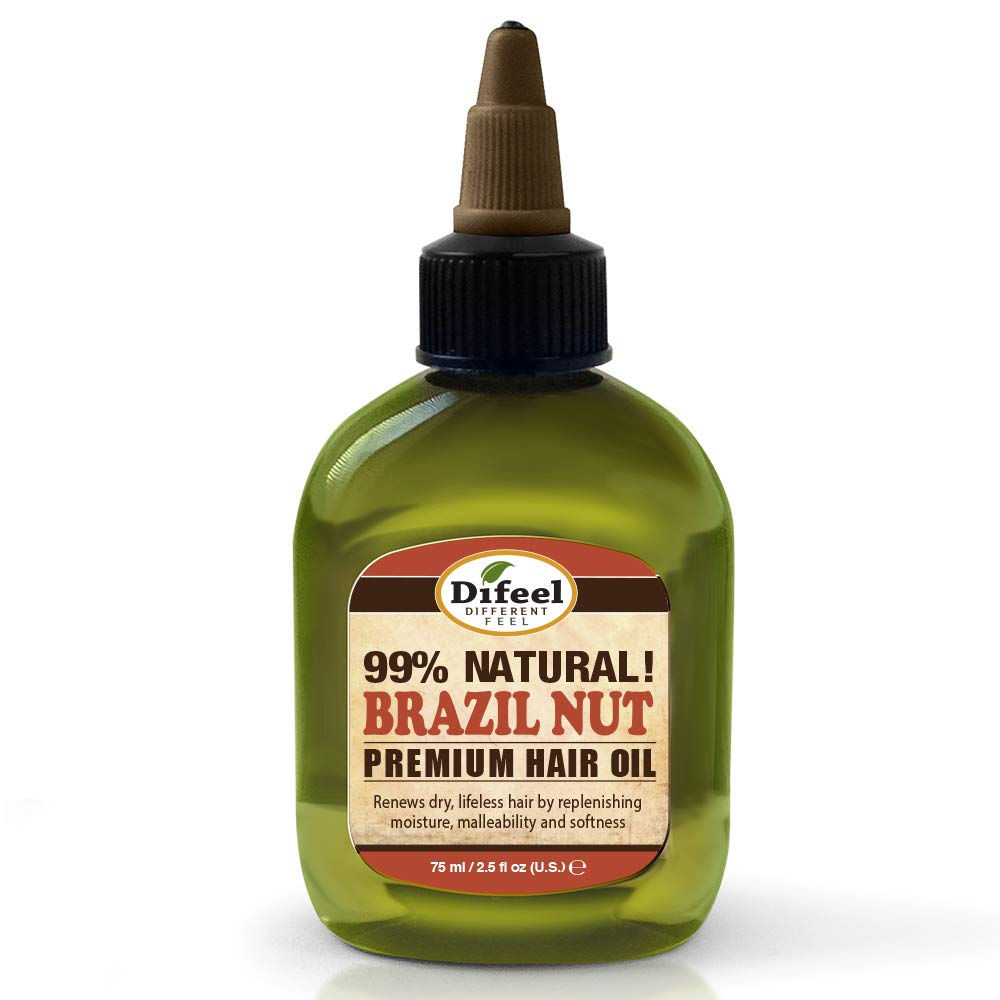 Difeel Premium Natural Deep Conditioning Hair Oil- Brazil Nut Oil 2.5oz 2PK