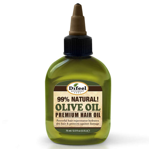 Difeel Premium Natural Hair Oil- Olive Oil 2.5oz 6PK- Extra Dry Hair