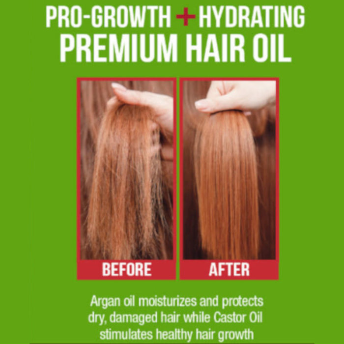 Difeel Premium Castor Plus Argan - Pro-Growth + Hydrating Premium Hair Oil 2.5 oz.