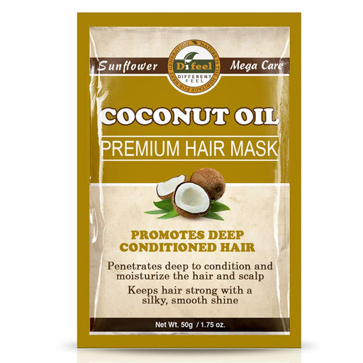 Difeel Premium Deep Conditioning Hair Mask- Coconut Oil 1.75oz 6PK
