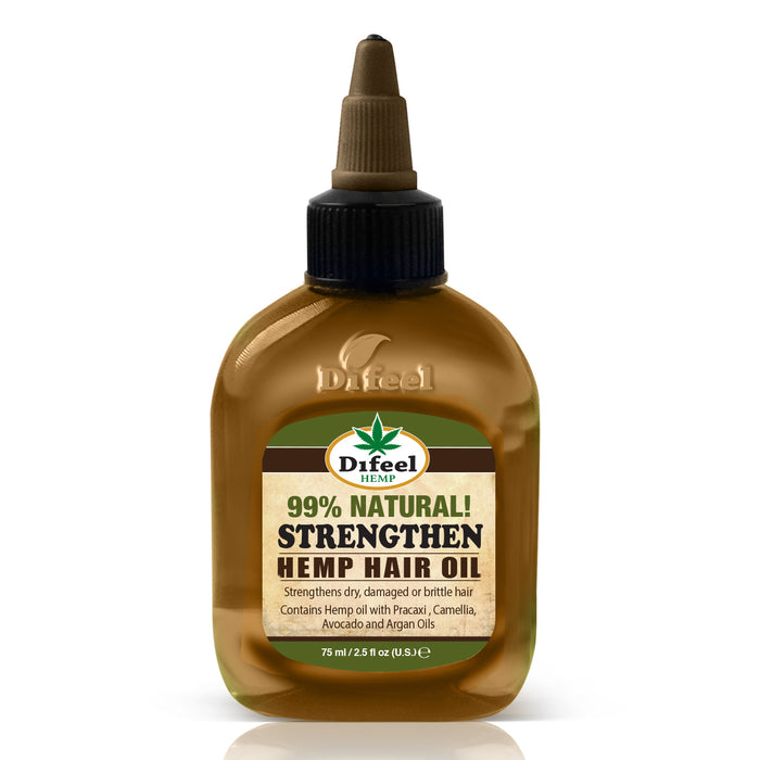 Difeel Hemp 99% Natural Hemp Hair Oil - Strengthen 2.5 oz.
